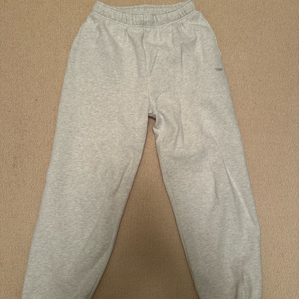 Aritzia TNA sweatfleece cozy fleece mega fit size xs in heather cloud grey